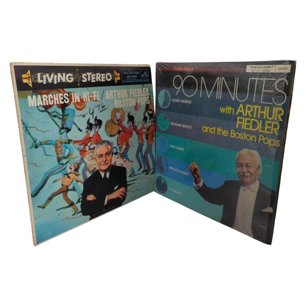 Arthur Fiedler and the Boston Pops 90 Minutes Marches in Hi Fi 2 Vinyl Records‎